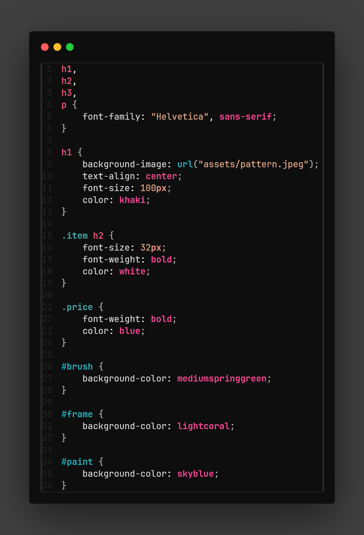 css project