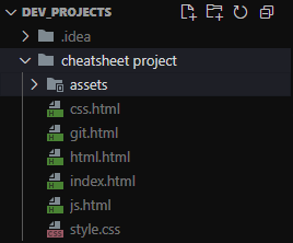 my project folder structure